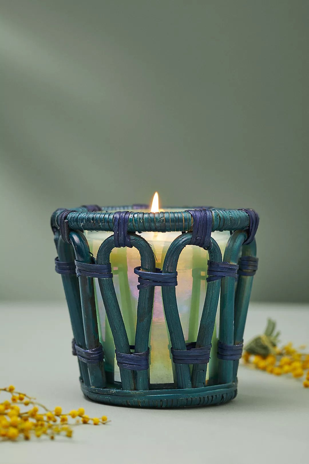 Cabano Woody Sea Misted Santal Rattan Candle | Anthropologie (US)