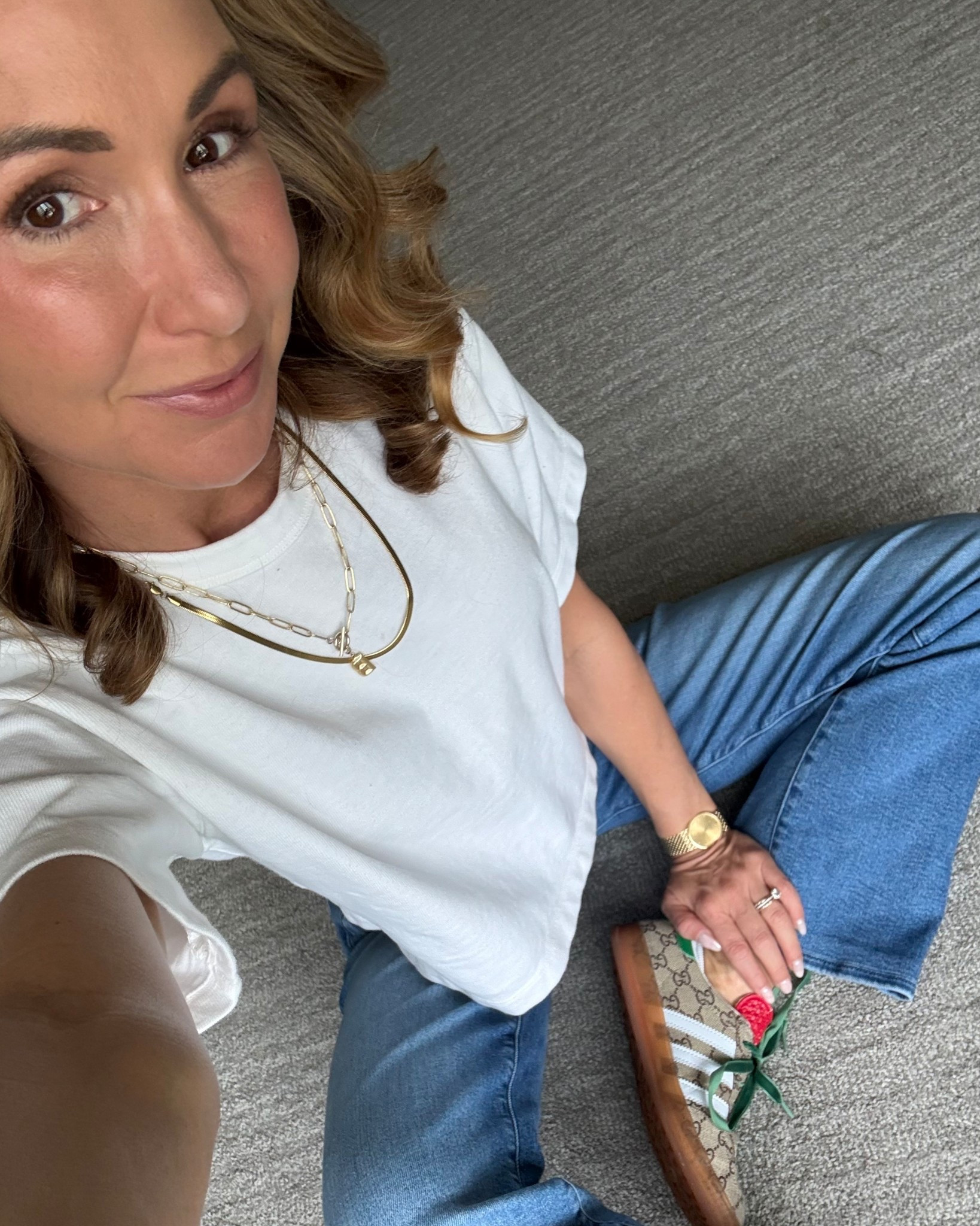 The perfect uniform: my fav tee shirt & jeans. Wearing on repeat this spring. (Tee shirt is size medium). 🤍


#LTKdayinmylife #LTKOver40 #LTKootd