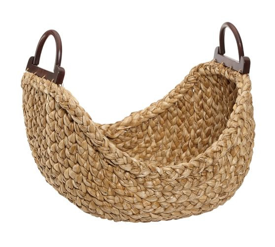 Beachcomber Handwoven Seagrass Wood-Handled Basket | Pottery Barn (US)
