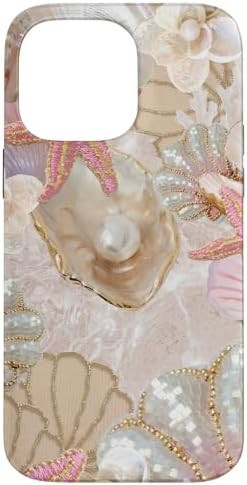 Ivory White & Pink Seashell Starfish Cute Neutral Summer Case for iPhone 14 Pro Max | Amazon (US)