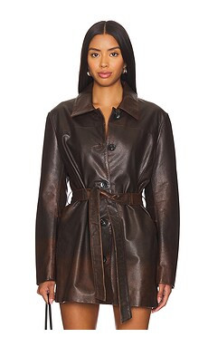 LAMARQUE Marlowe Coat in Rub Off Brow from Revolve.com | Revolve Clothing (Global)