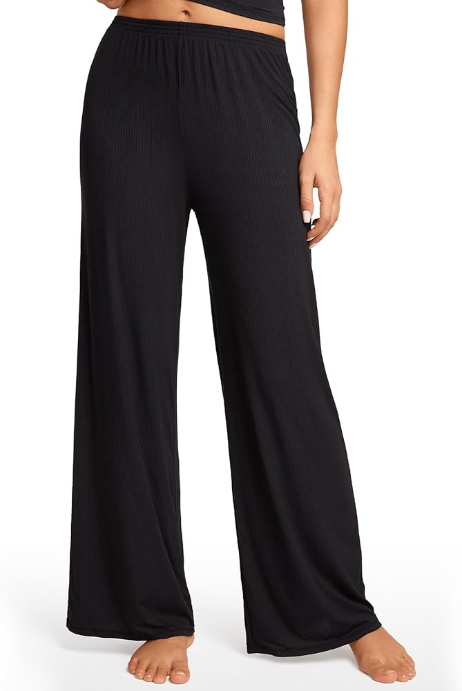 Women's Natrelax Pajamas Pants Wide Leg Casual Modal Ribbed Loose Fit Sleep Soft Comfort Flowy Lo... | Amazon (US)
