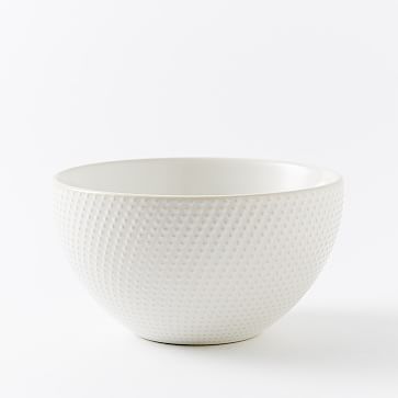 Textured Bowls (Set of 4) - White (Dots) | West Elm (US)