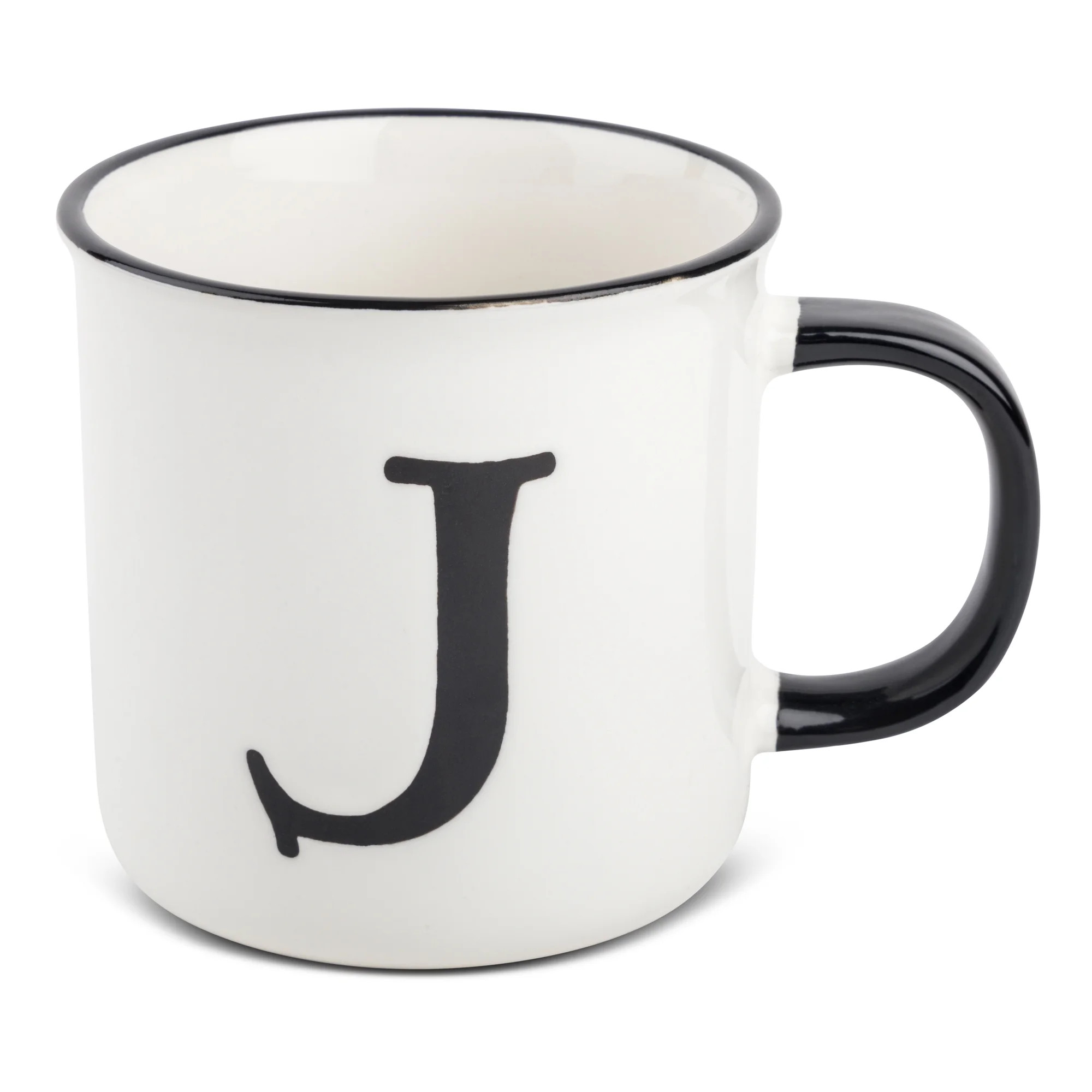 Thyme & Table Monogram J Stoneware Coffee Mug 16oz, White | Walmart (US)