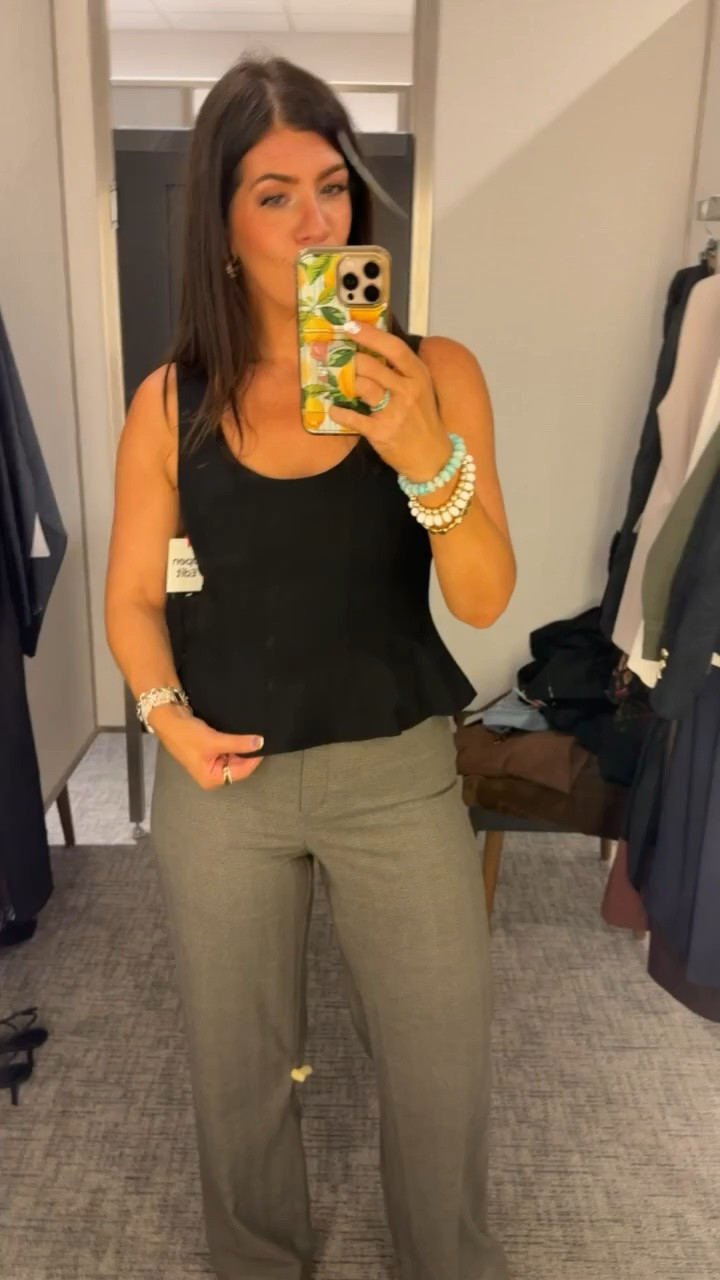 Nordstrom sale finds, In an 8/m top and bottoms, 29 jeans in all but Levi’s (30) 

Workwear, midsize fall outfits , nsale, easy outfit, what to wear, fall midsize outfit, ootd, midsize fall, causal, work wear, office tank, work pants, office attire
