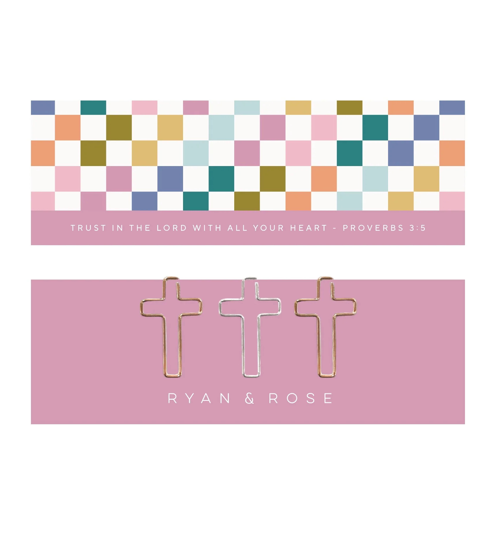Bookmark + Cross Paper Clips | Ryan & Rose