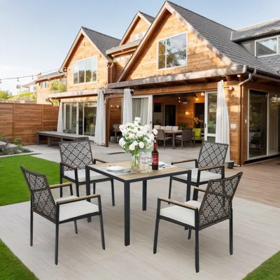 5-piece Patio Dining Table Sets | Wayfair North America