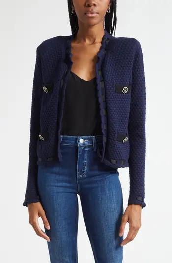 Astor Contrast Trim Cardigan | Nordstrom