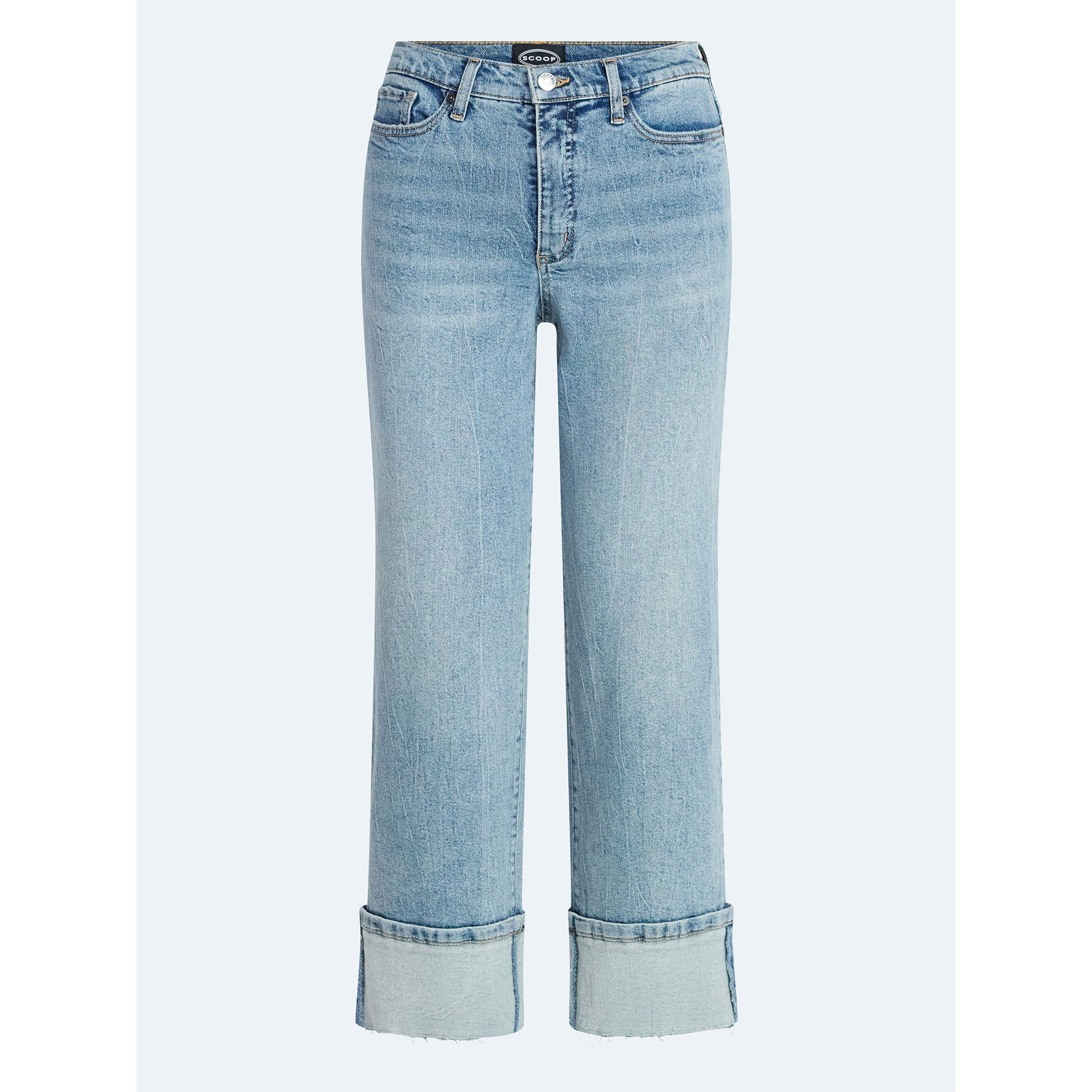Scoop Women's and Women's Plus Benton Cuffed Ankle Jeans, 25", 27", and 29" Inseams, Sizes 0-26W | Walmart (US)