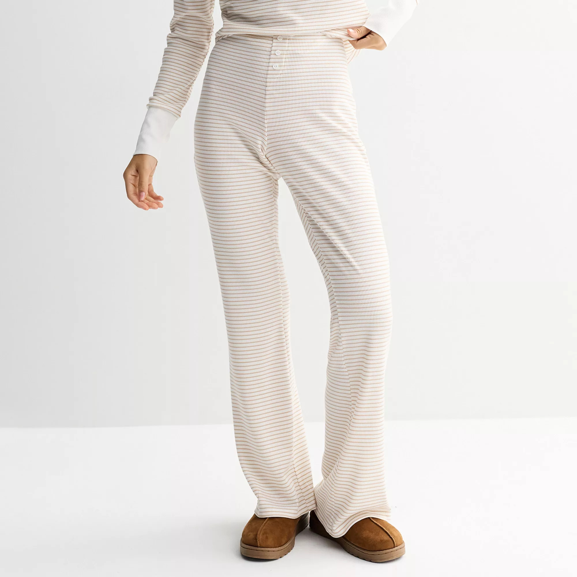 Juniors' Pink Republic Waffle Lounge Pants | Kohl's