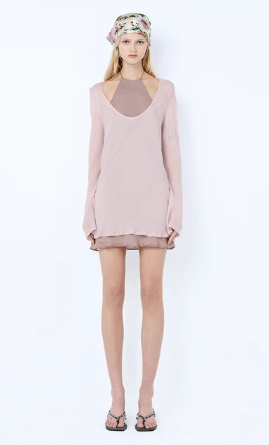 AUGUSTIN LAYERED MINI DRESS - MAUVE/MAUVE SMOKE | Bec & Bridge (Global)