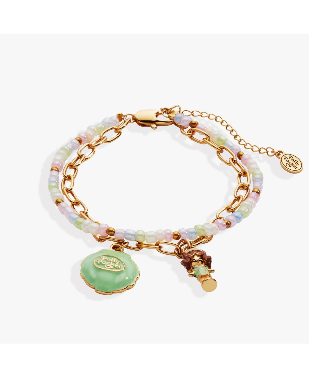Alex and Ani Polly Pocket 2 Row Charm Bracelet - Light green | Macy's
