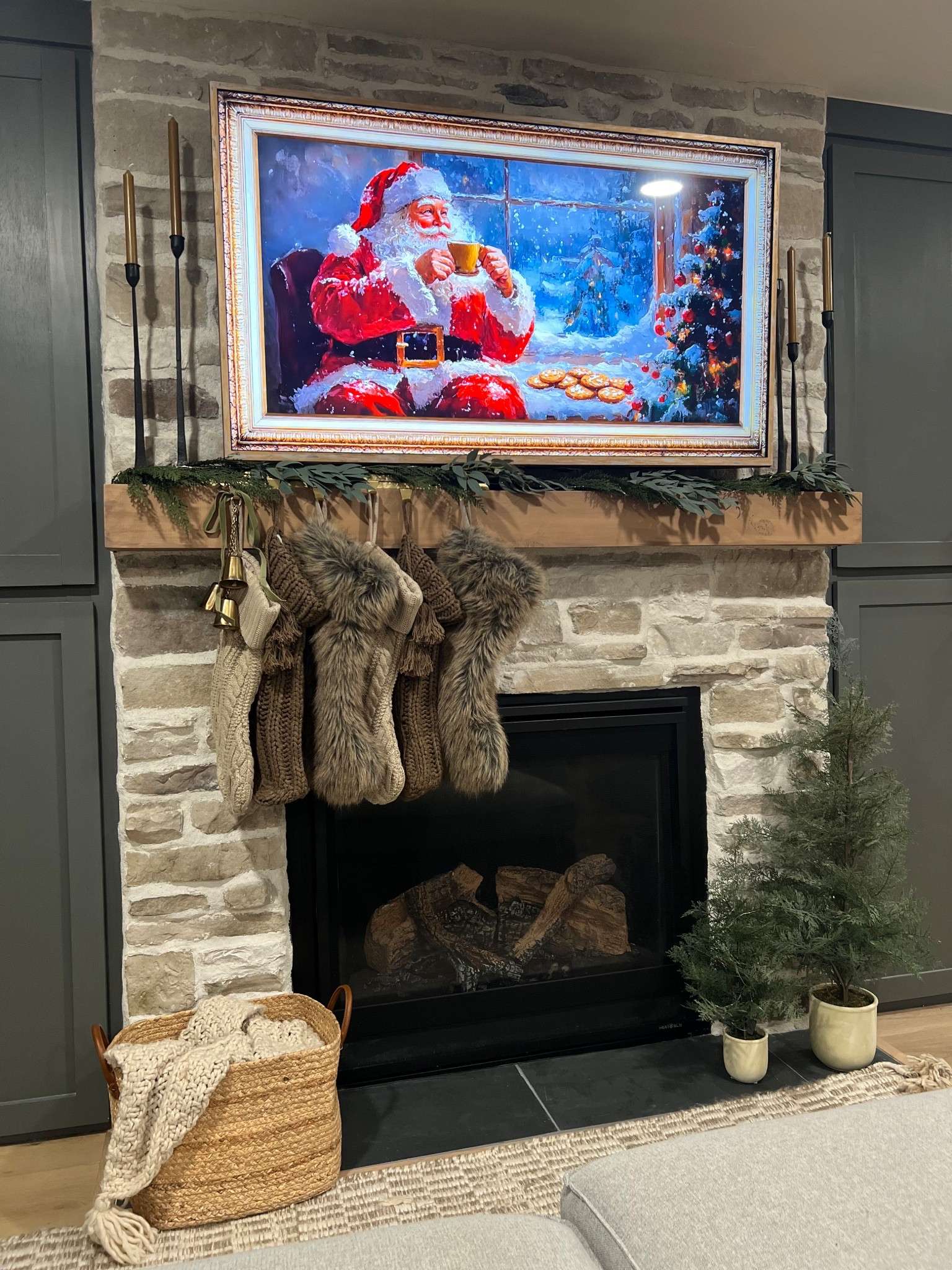 Christmas basement mantel feeling so cozy 🤎

#LTKHoliday #LTKHome