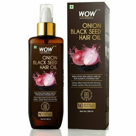 200ml WOW Onion Black Seed Hair Oil Controls Fall No Mineral Oil silicones | Walmart (US)
