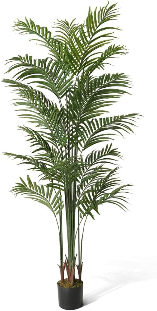 CAPHAUS 6 Feet, 72 Inch Artificial Palm Tree with 21 Trunks, Faux Dypsis Lutescens Plant, Faux Po... | Amazon (US)