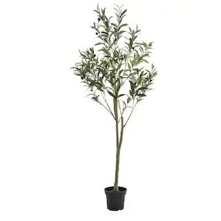 StyleWell 4.17 ft. Indoor Artificial Olive Tree 24133 | The Home Depot