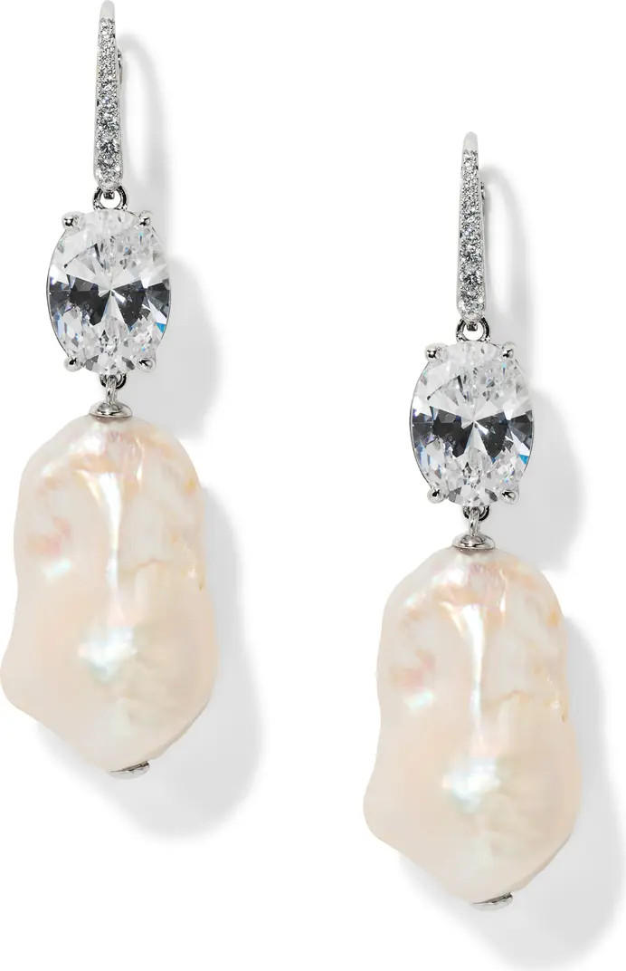 Nadri Madrid Freshwater Pearl Double Drop Earrings | Nordstrom | Nordstrom