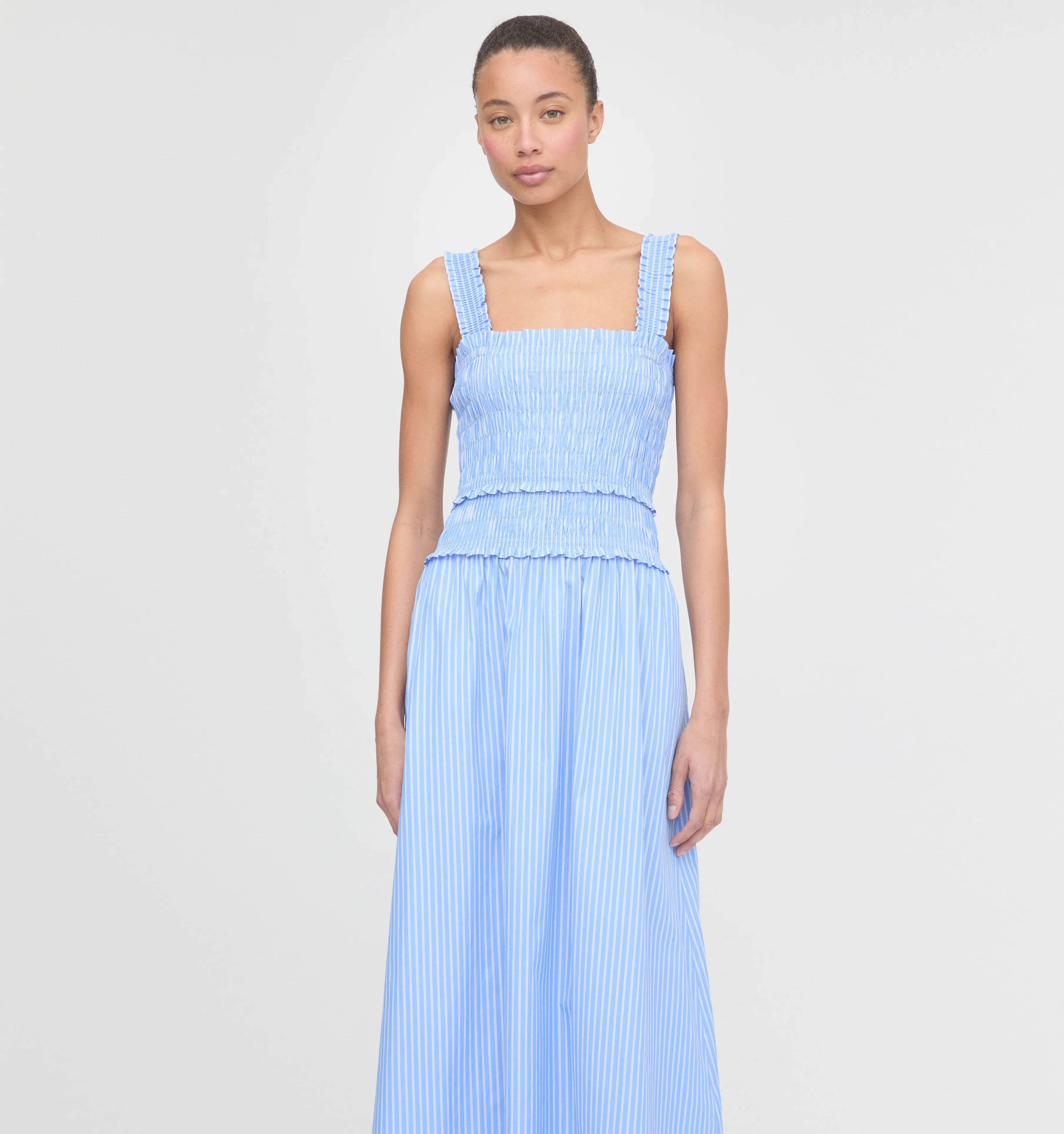 The Azalea Maxi Nap Dress - Blue Stripe Blue Stripe / XXL | Hill House Home US