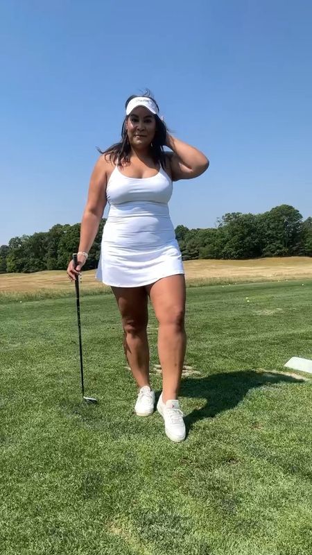 Midsize golfing outfit! The most comfortable workout dress, it has shorts attached. 
Dress- size XL
Sneakers- size 10

#LTKunder50 #LTKSeasonal #LTKFitness