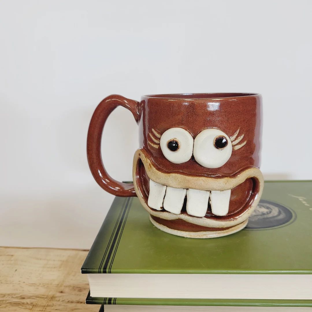 NEW. Sarah the COLLEGE STUDENT. Nelson Studio Ug Chug Face Mug Coffee and Tea Cup. Unique Red Cof... | Etsy (US)