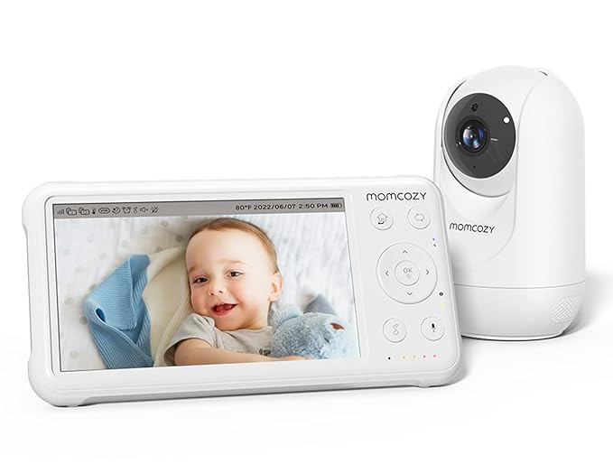 Momcozy Video Baby Monitor, 1080P 5" HD Baby Monitor with Camera & Wall Mount, Infrared Night Vis... | Amazon (US)