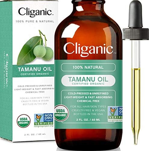Cliganic USDA Organic Tamanu Oil, 100% Pure - For Face, Hair & Skin | Natural Cold Pressed Unrefined | Amazon (US)