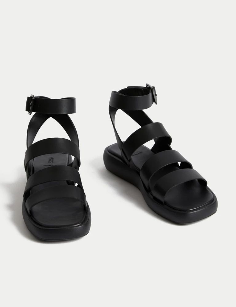 Leather Ankle Strap Flatform Sandals | Marks & Spencer (UK)