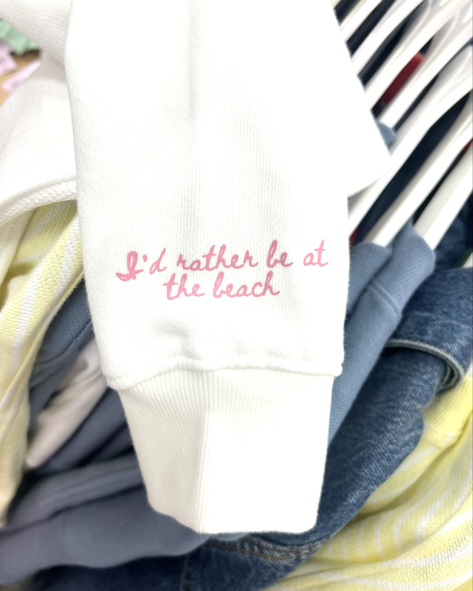 I’d Rather Be 👙 
… cutest $22 beach sweatshirt! Swipe to see cute ‘I’d rather be at the beach’ on the wrist!



#LTKSummerEdit #LTKSeasonal #LTKSwim
