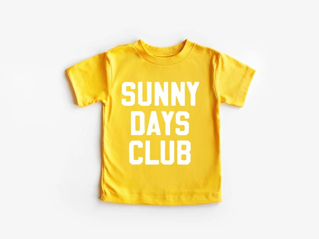 Sunny Days Club. Kids Beach Tee. Summer Shirt. Vacation Shirt. | Etsy (US)