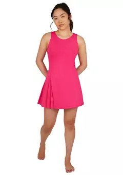 Women's Sleeveless Nude Tech Renaissance Side Pleat Dress | Belk