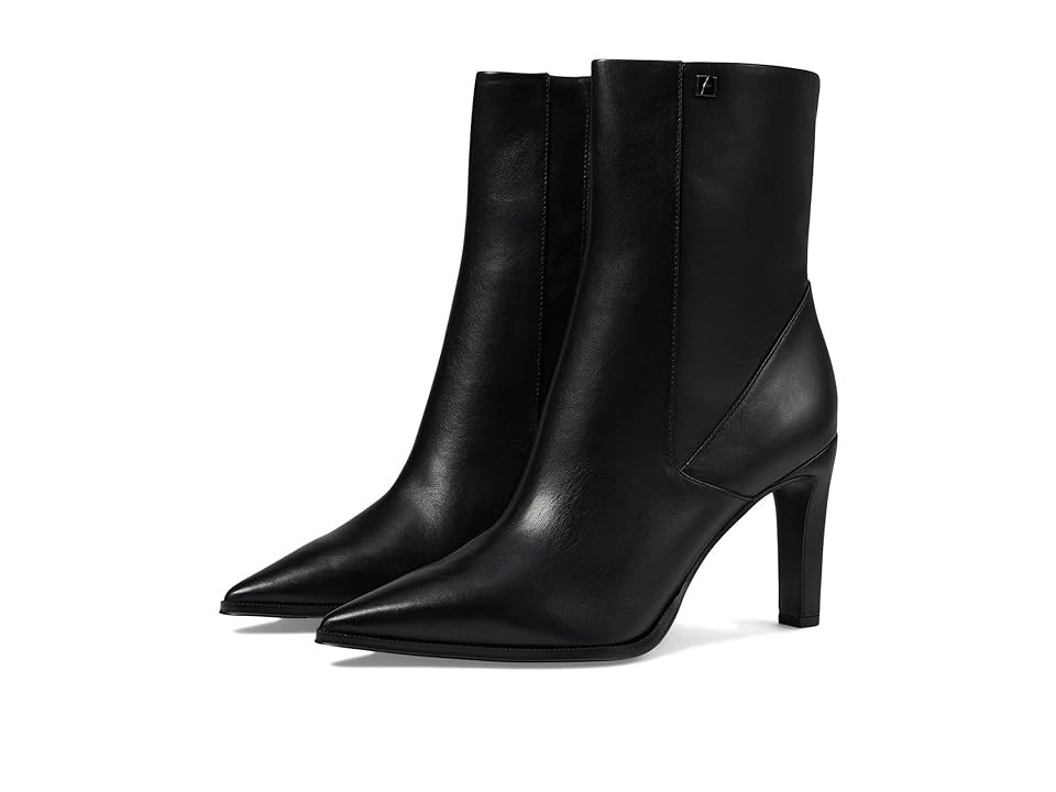 Franco Sarto Appia Pointed Toe Dress Bootie Women's Boots Black Leather : 5.5 M | Zappos