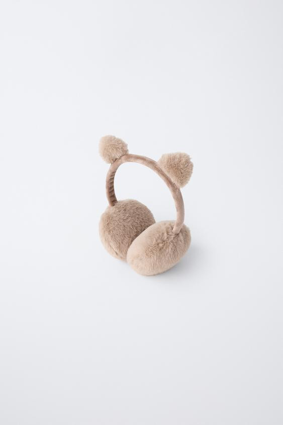 FAUX FUR EAR MUFFS WITH LITTLE EARS | Zara US
