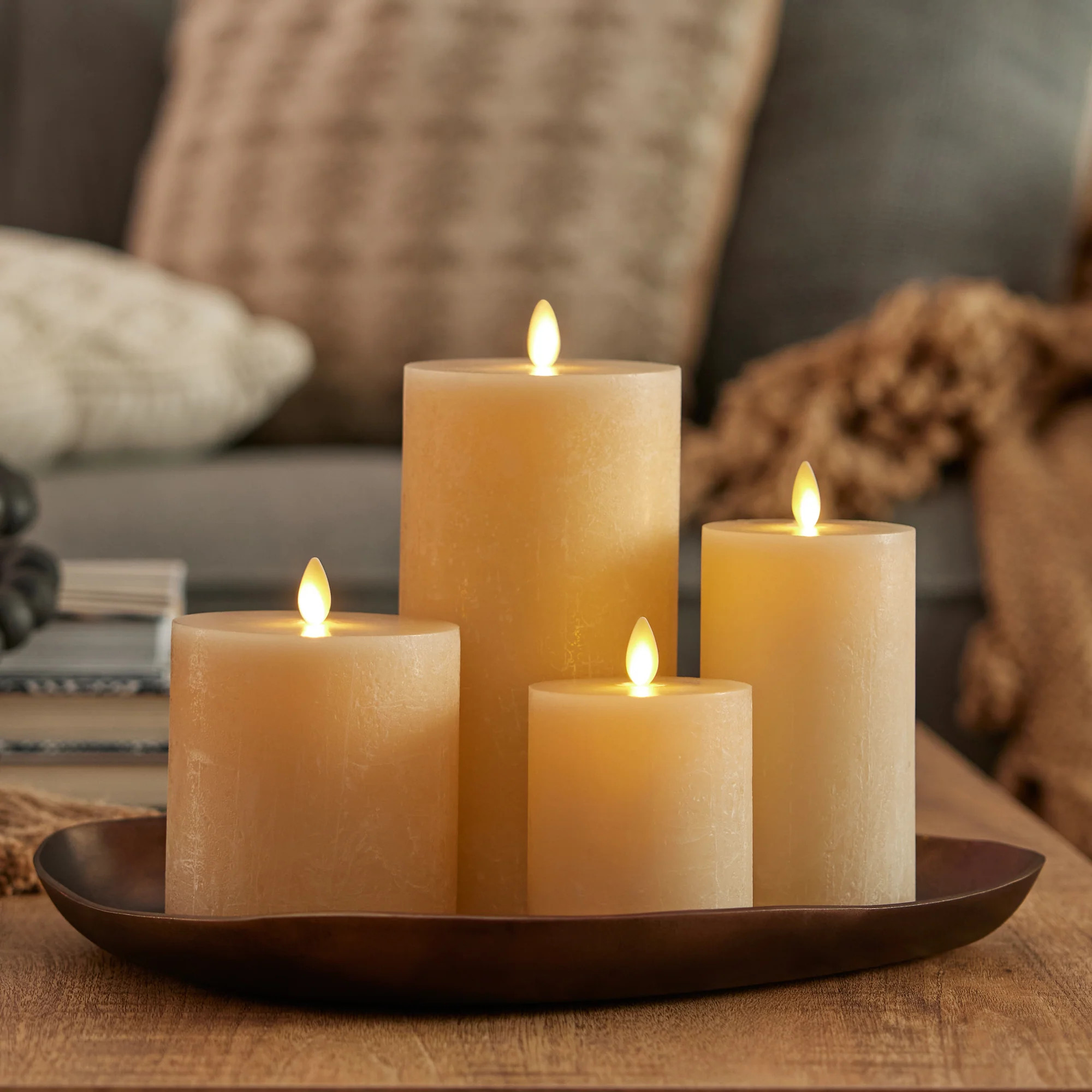 Rechargeable Seaglass Fog Pillar | Luminara