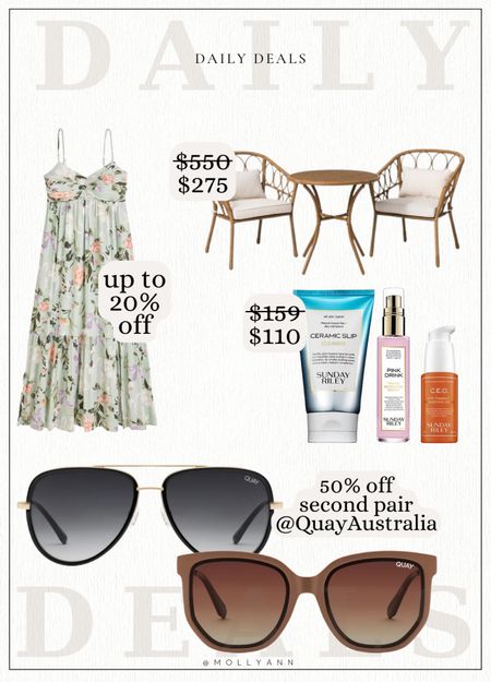 Daily deals spring dress patio furniture sale beauty deals wuay australia sale 

#LTKunder50 #LTKunder100