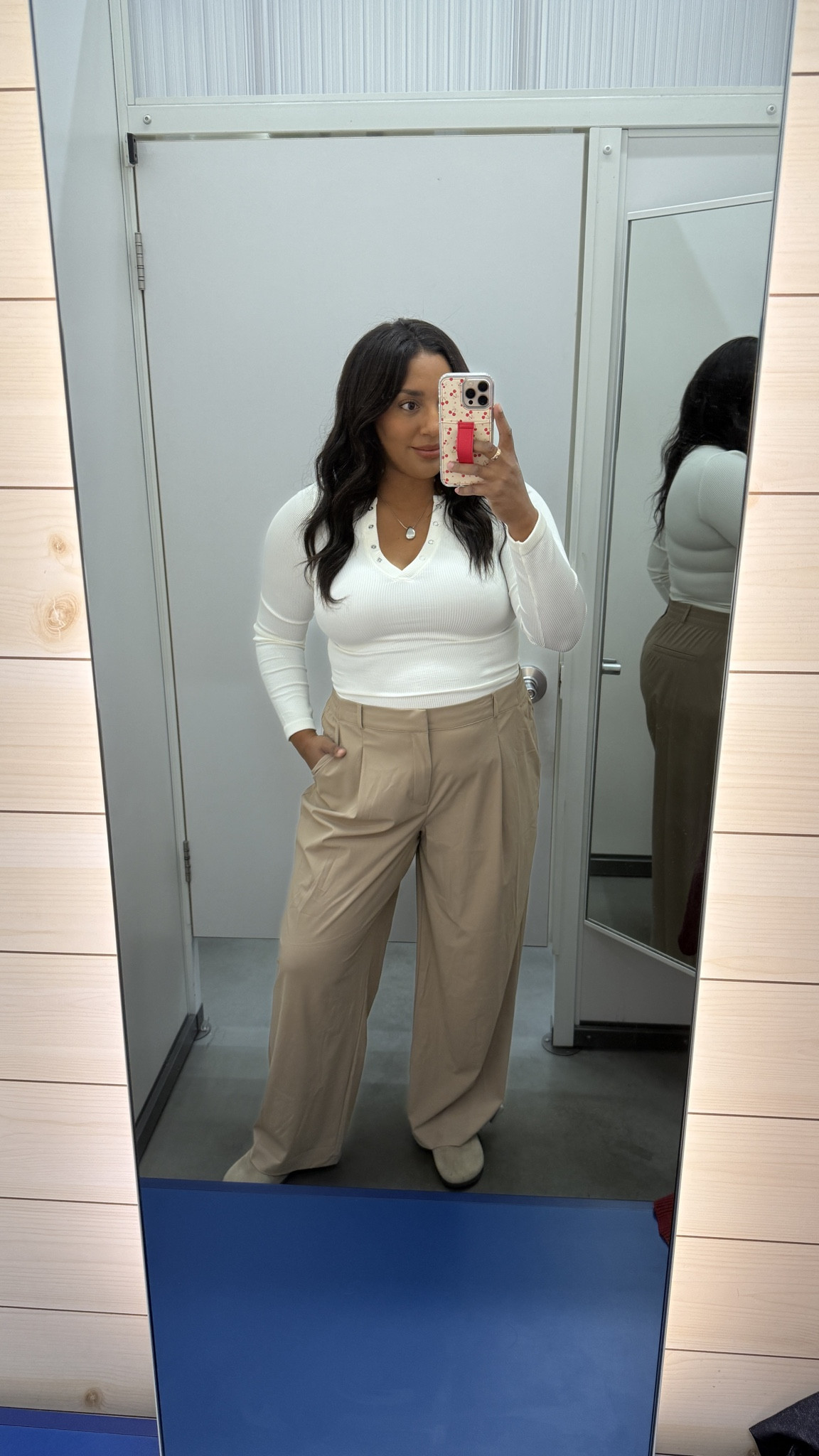 LOVE these trousers! They are more of a performance material, but look so classy. My corporate girlies need these! Size XL but need L in pants. XL top

#LTKMidsize #LTKFindsUnder50 #LTKSaleAlert