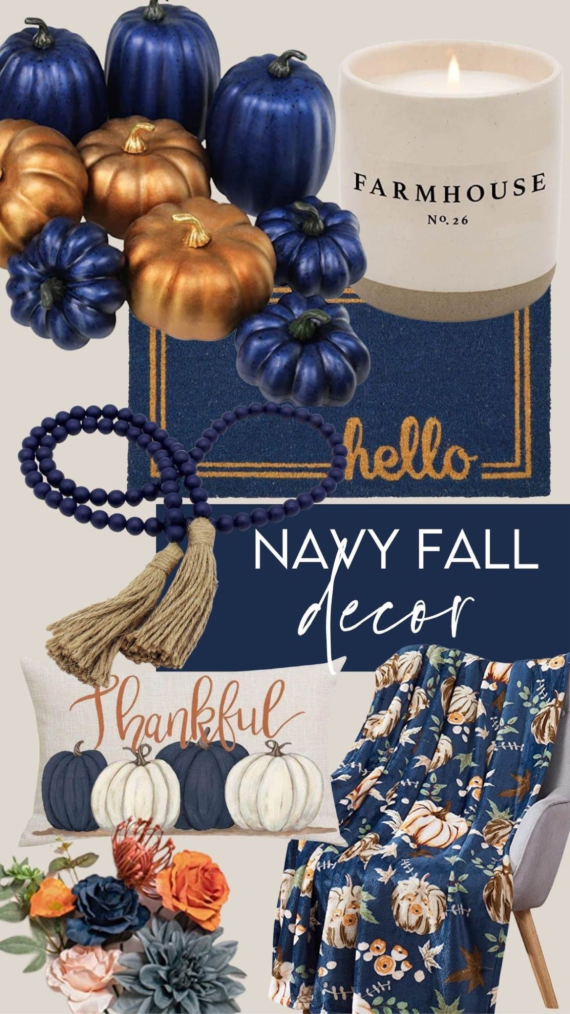 Celebrate #fall with fresh #navybluedecor pieces like these! 🙌 #amazon #amazonfinds #navydecor #pumpkins #falldecor

#LTKSeasonal #LTKstyletip #LTKhome