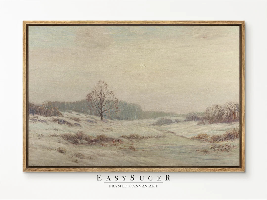 Easysuger Winter Landscape Wall Art Nature Framed Large - Etsy | Etsy (US)