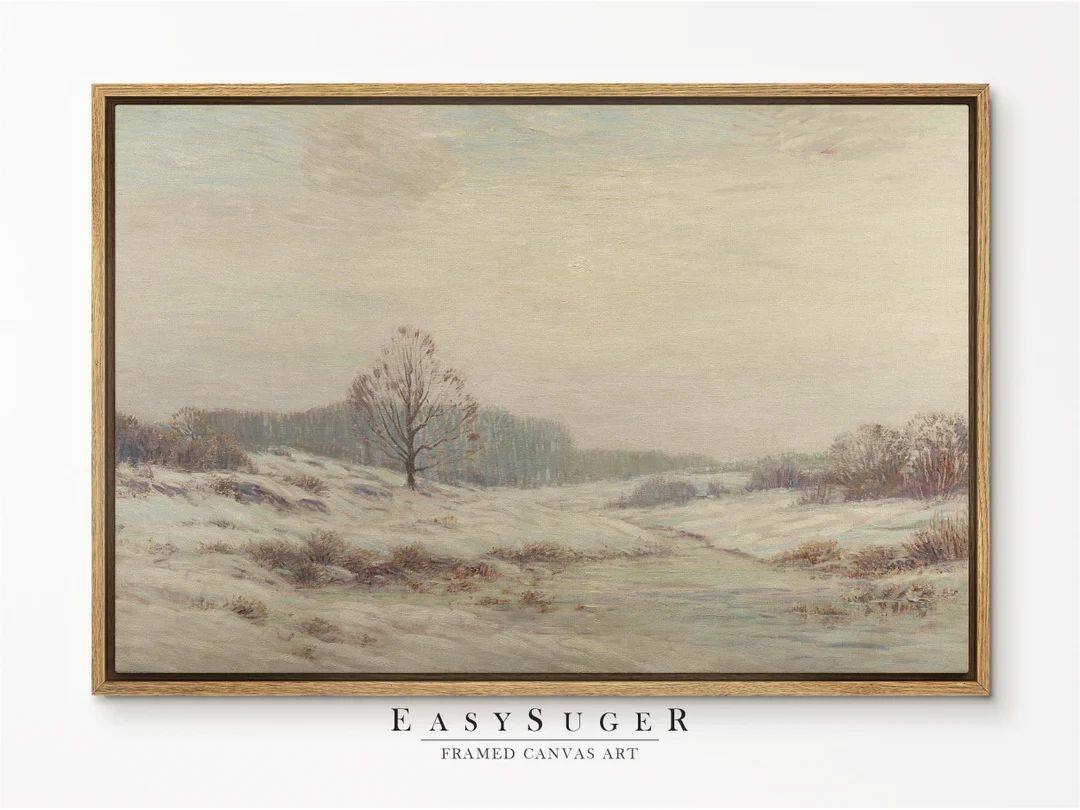 Easysuger Winter Landscape Wall Art Nature Framed Large - Etsy | Etsy (US)