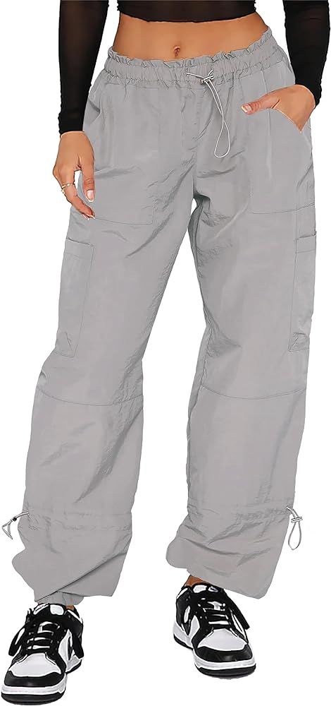DISCIPBUSH Cargo Pants Women Baggy, Parachute Pants for Women Trendy, Y2K Pants, Streetwear Women... | Amazon (US)