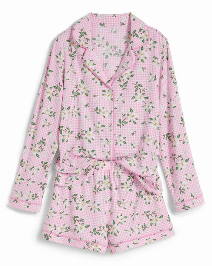 Long Sleeve Button Down Lounge Set | Draper James (US)