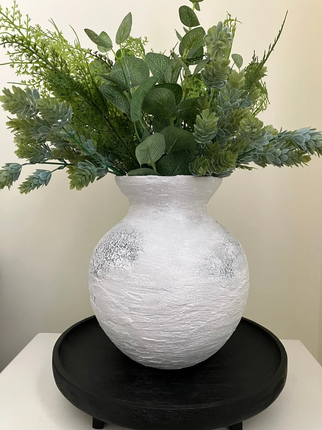 Grey Faux Concrete/Stone Vase, Rustic Decor, Farmhouse Kitchen Decor | Etsy (UK)