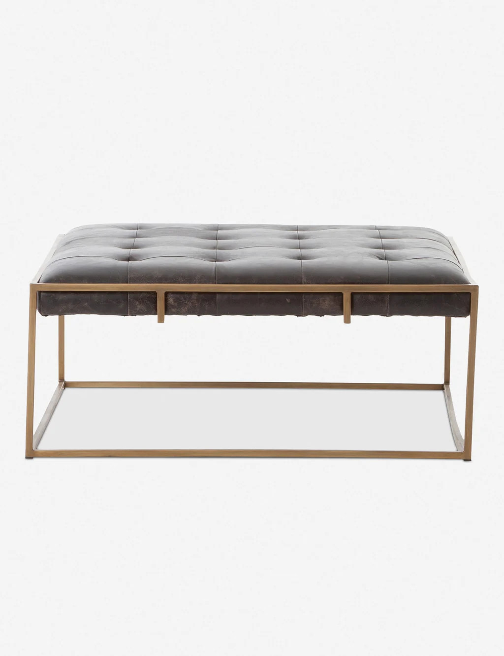 Olwina Square Leather Coffee Table | Lulu and Georgia 