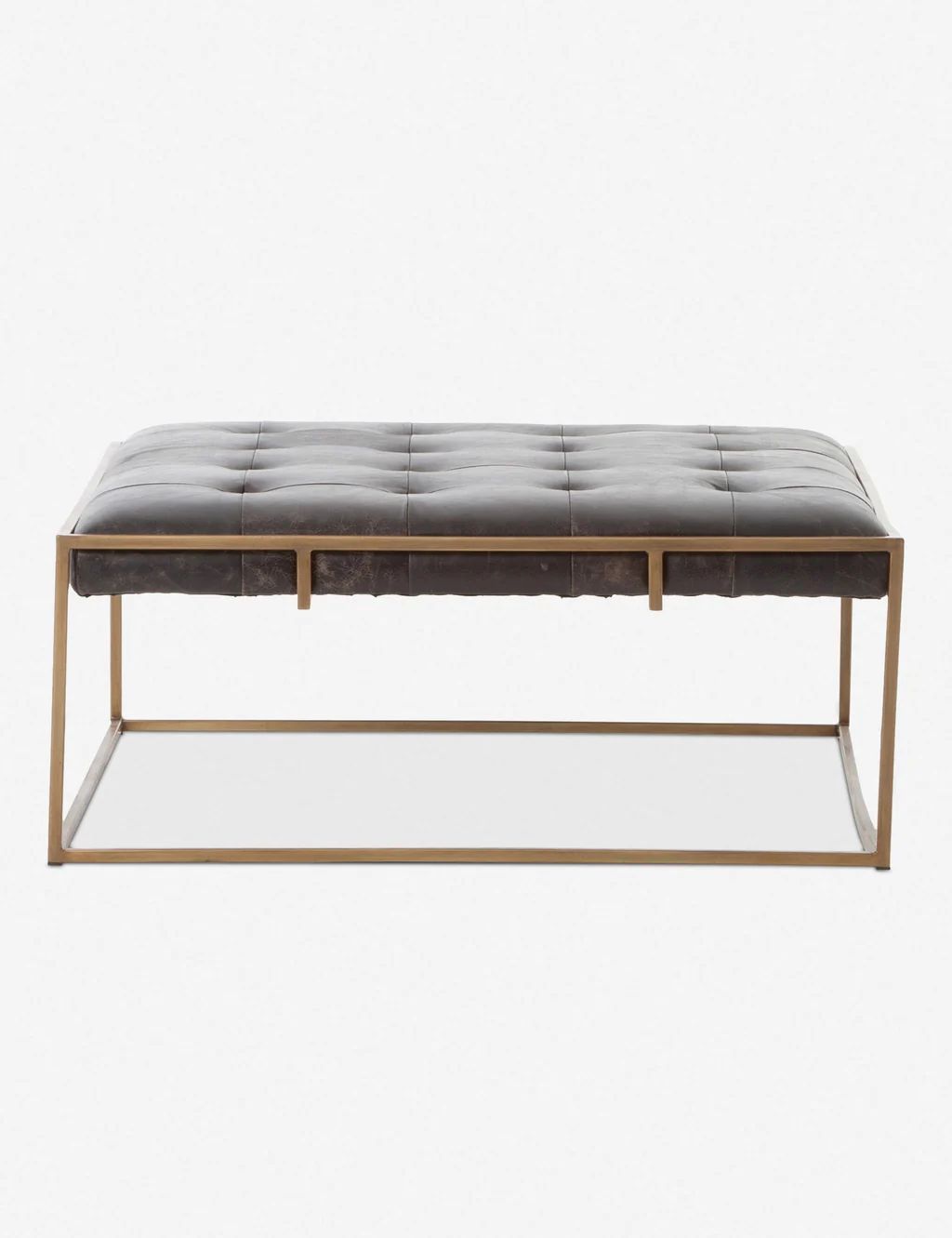 Olwina Square Leather Coffee Table | Lulu and Georgia 