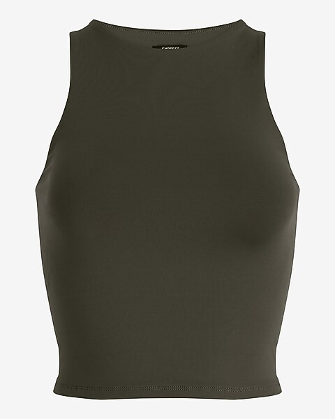 Body Contour High Compression High Neck Cropped Tank | Express
