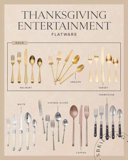 H O L I D A Y \ thanksgiving flatware picks! Finds from Amazon, Walmart and Target!

#LTKSeasonal #LTKhome