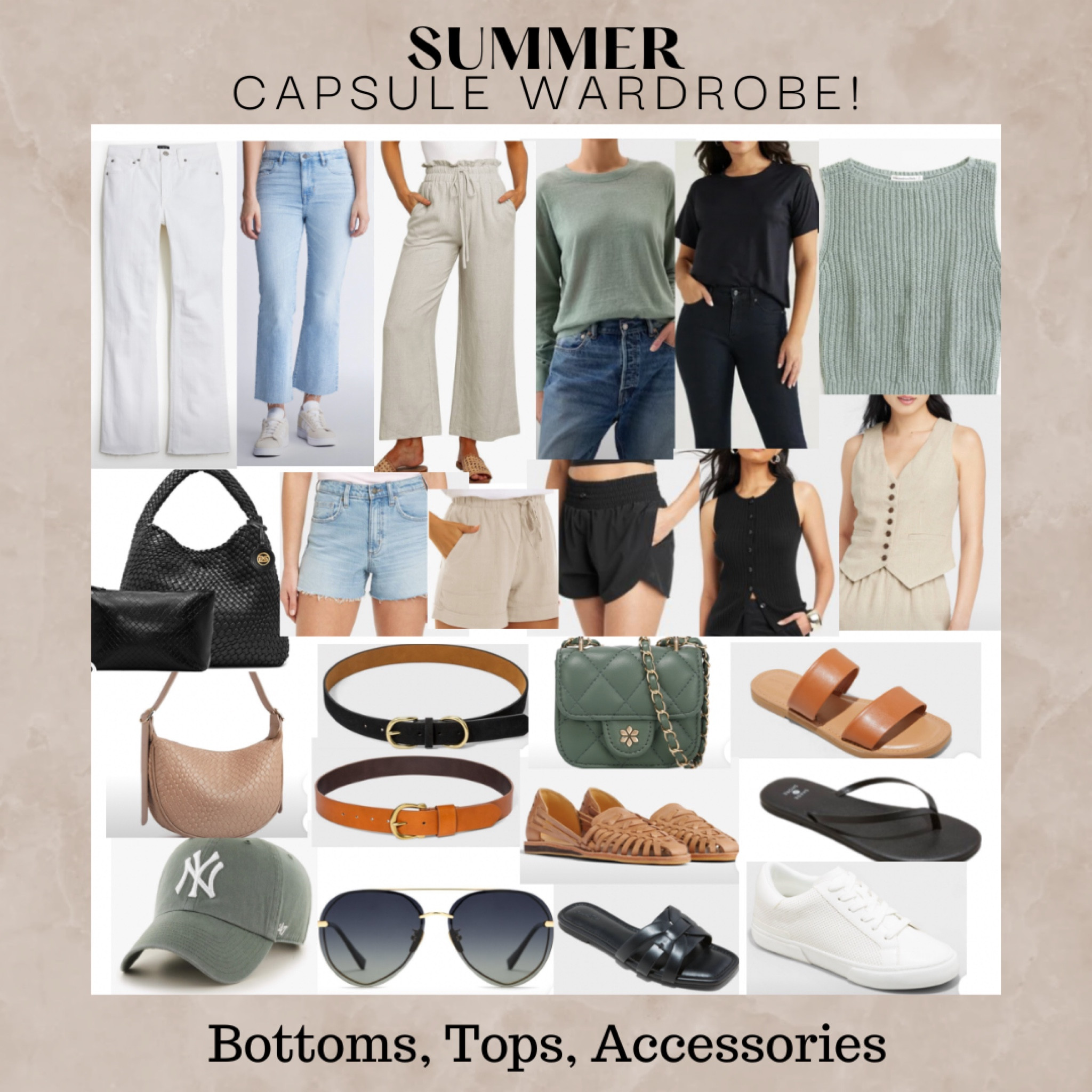 It’s here! My summer capsule wardrobe! Great quality pieces! Tons of neutrals with a hint of sage green! 

Accessories in another link 

#LTKFindsUnder50 #LTKSaleAlert #LTKStyleTip