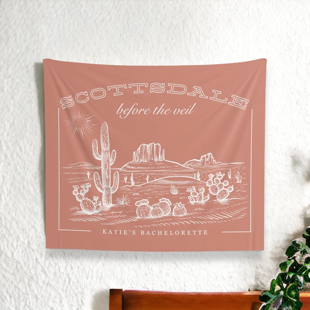 Scottsdale Before the Veil Bachelorette Party Banner Desert Bachelorette Party Backdrop Scottsdal... | Etsy (US)