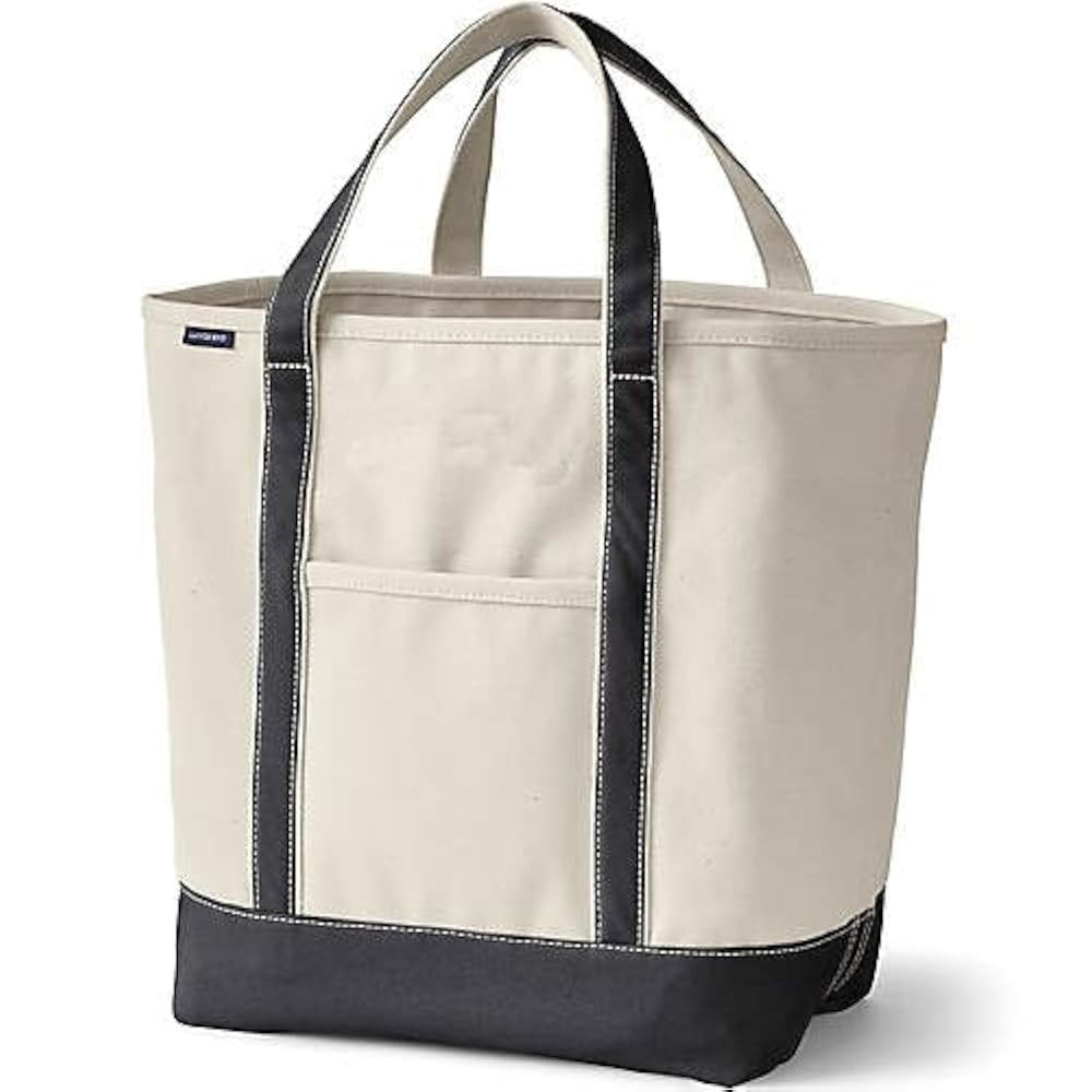 Lands' End Open Top Canvas Tote Bag | Amazon (US)