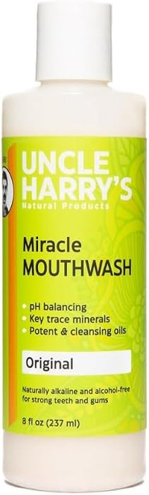 Uncle Harry's Natural Alkalizing Miracle Mouthwash | Adult & Kids Mouthwash for Bad Breath | pH Balanced Oral Care Mouth Wash & Mouth Rinse (8 fl oz) | Amazon (US)