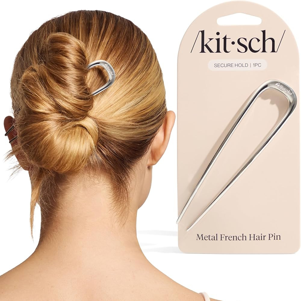 Kitsch French Hair Pins for Women – Elegant & Durable Metal French Pin for Updos, Chignon, Buns... | Amazon (US)